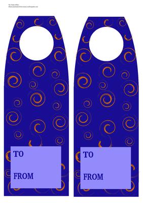 Any Occasion Bottle Gift Tag Blue