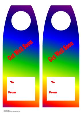 Get Well Soon Bottle Gift Tag