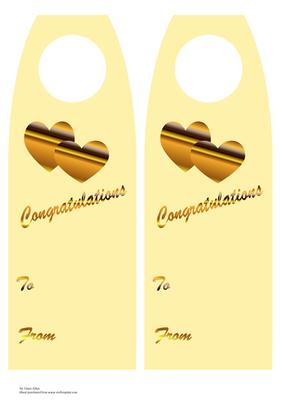 Congratulations Bottle Gift Tag Cream