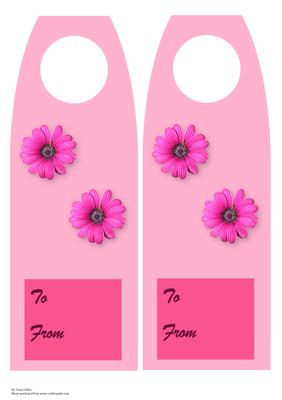 Any Occasion Bottle Gift Tag Pink