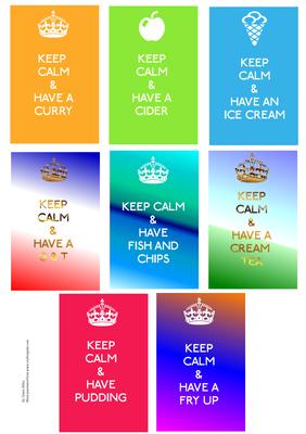 Food and Drink Inspired Keep Calm Toppers