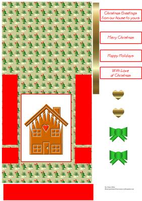 Gingerbread House Column Card