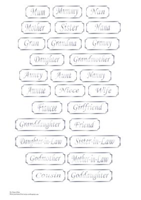 Female Relation Plaques Silver