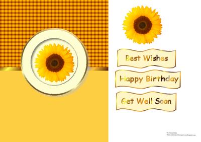Sunflower Card Front
