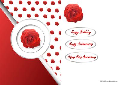 Red Rose Card Front