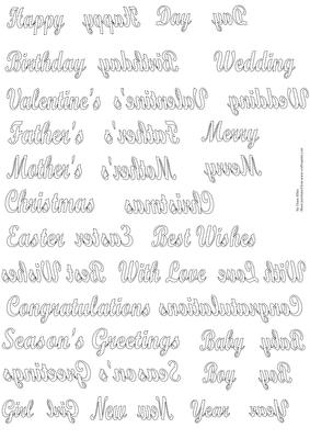 Paper Piercing Messages Fancy Font