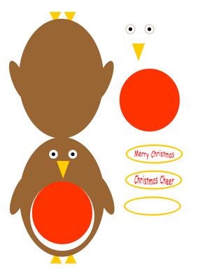 Robin Shaped Card