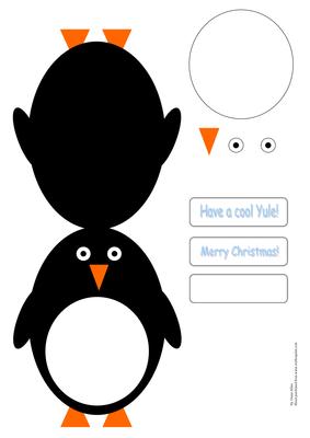 Penguin Shaped Card