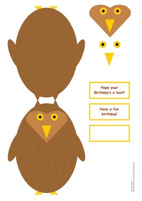 Owl Shaped Card