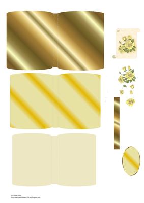 Yellow Rose Book Card