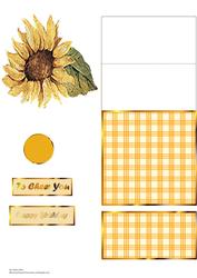 Easel Card with Sunflower Shaped Panel