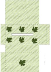 Striped Pocket Tissue Box with Leaves