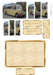 Vintage Coach 3D Panel Sheet
