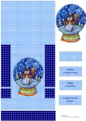 Snowman Snowglobe Stagger Card