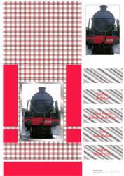 Steam Train Column Fold/stagger Card