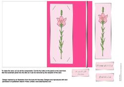 Pink Lily Bookmark Card