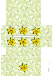 Leaves and Daffodils Pocket Tissue Box