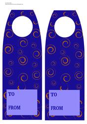 Any Occasion Bottle Gift Tag Blue