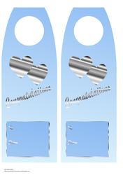 Congratulations Bottle Gift Tag Silver and Blue