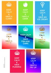 Food and Drink Inspired Keep Calm Toppers