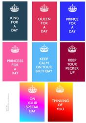 Keep Calm Style Sentiment Toppers