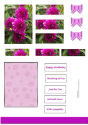 Purple Dahlia Panel Sheet