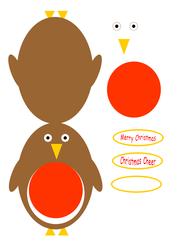Robin Shaped Card