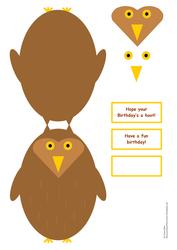 Owl Shaped Card