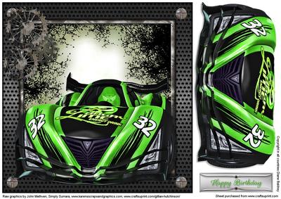 Green Racing Car