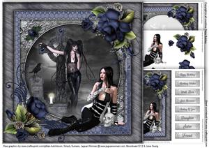 Gothic Blue Rose