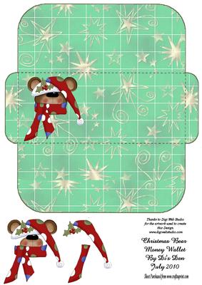 Christmas Bear Money Wallet