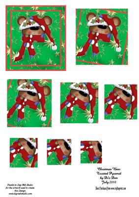 Christmas Bear Twisted Pyramid