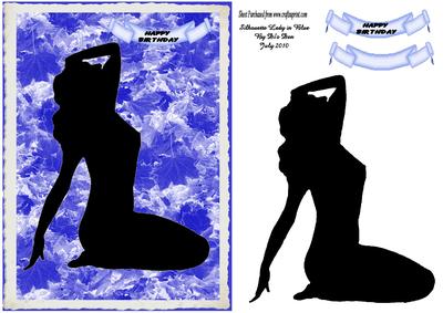 Silhouette Lady in Blue