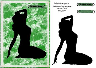 Silhouette Lady in Green