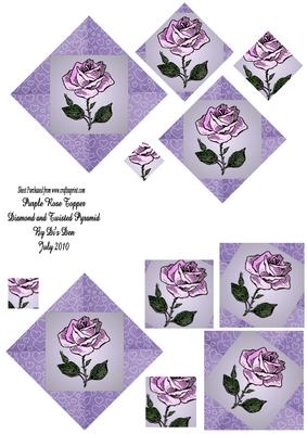 Purple Flower Pyramids