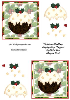 Christmas Pudding Step by Step Topper