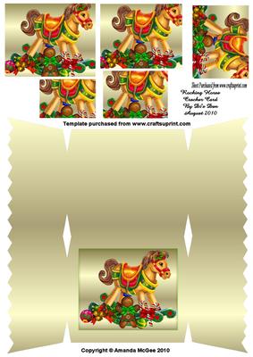 Rocking Horse Cracker Card