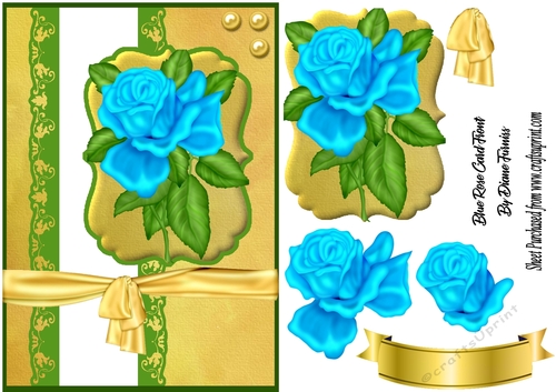 Blue Rose Card Front