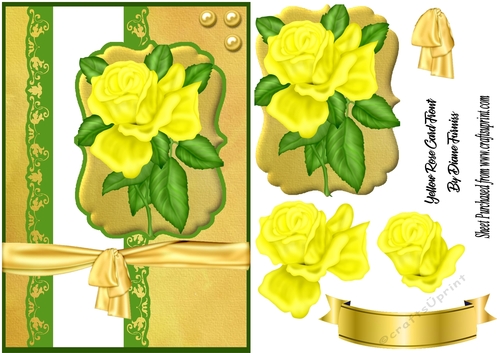 Yellow Rose Card Front