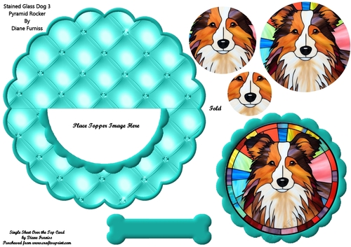 Stained Glass Dog 3