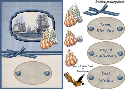 Ships at Sea Card Front