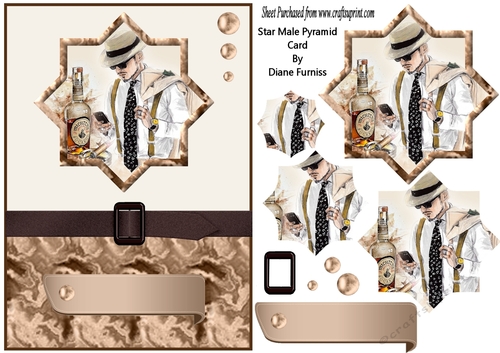 Star Male Pyramid Card Front