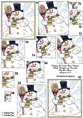 Happy Snowman Duo Topper