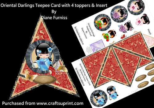 Oriental Darlings Teepee Card