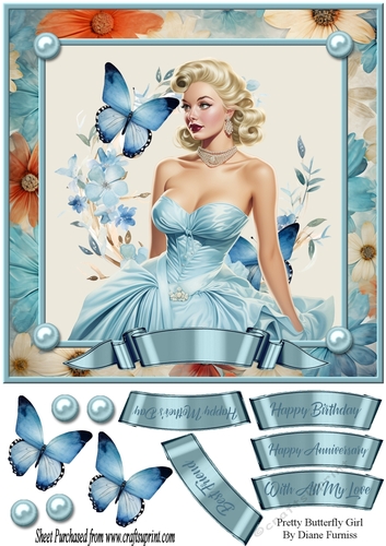 Pretty Butterfly Girl