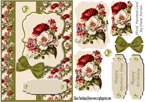 Floral Pyramid Card