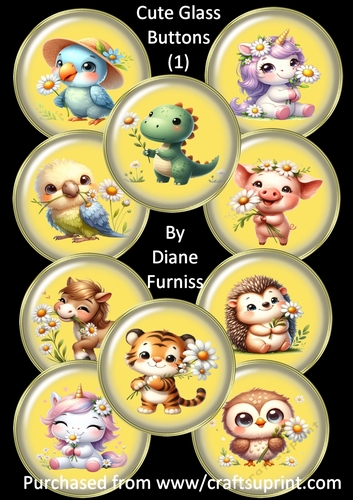 Cute Glass Buttons 1