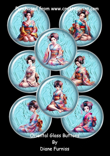 Oriental Glass Buttons