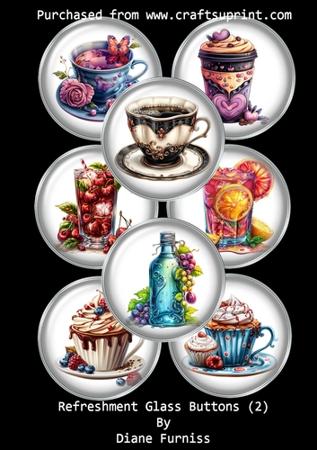 Refreshment 2 Glass Buttons