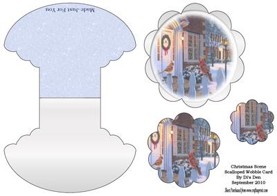 Christmas Scene Wobble Card